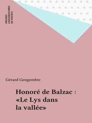 cover image of Honoré de Balzac